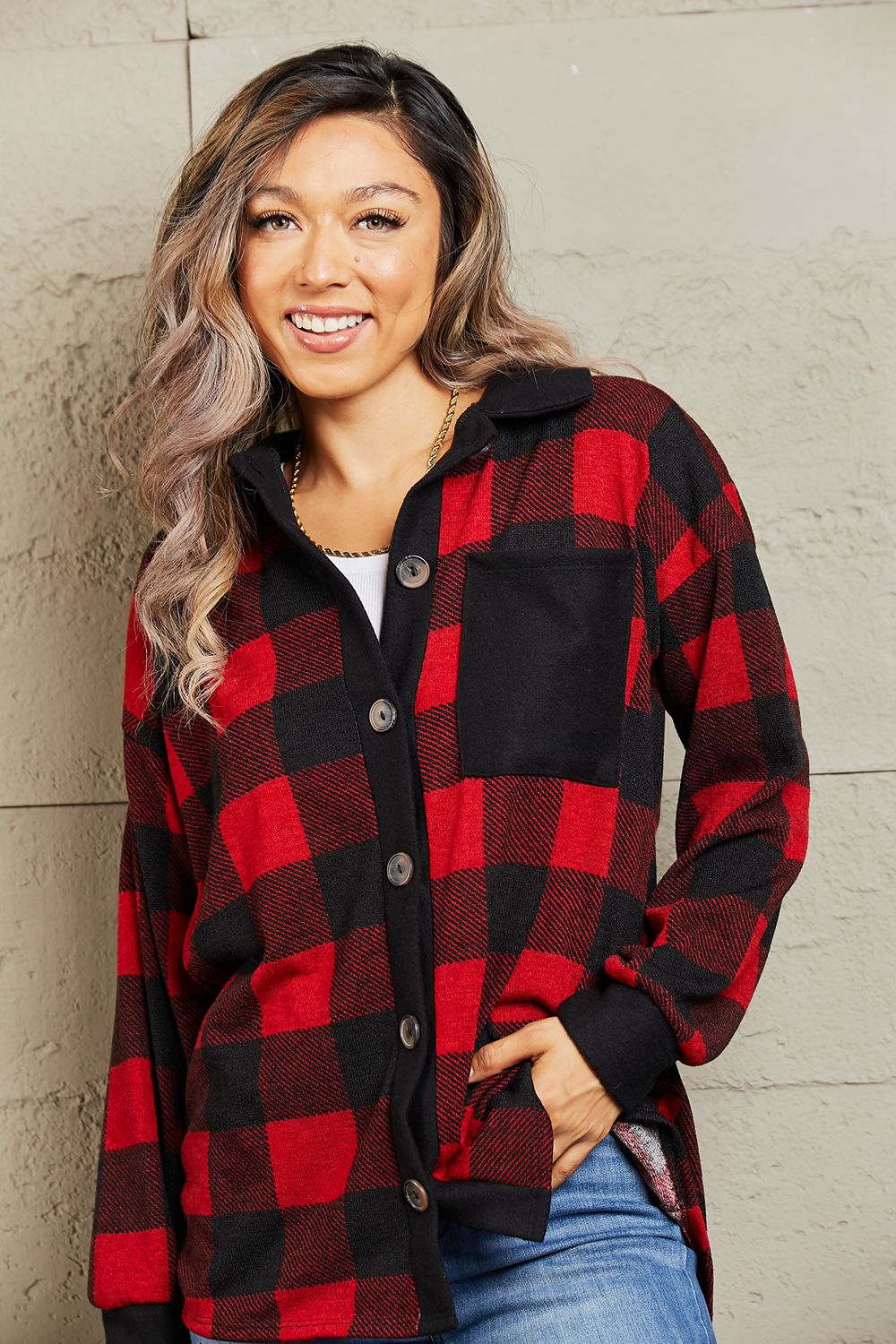 Buffalo Plaid Button Down Top