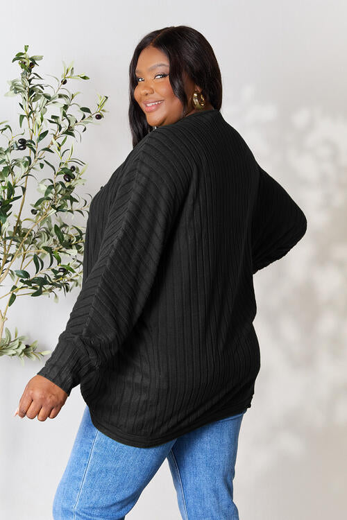 Lightweight Ribbed Cocoon Cardigan - 5 Color Options