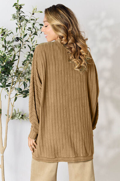 Lightweight Ribbed Cocoon Cardigan - 5 Color Options