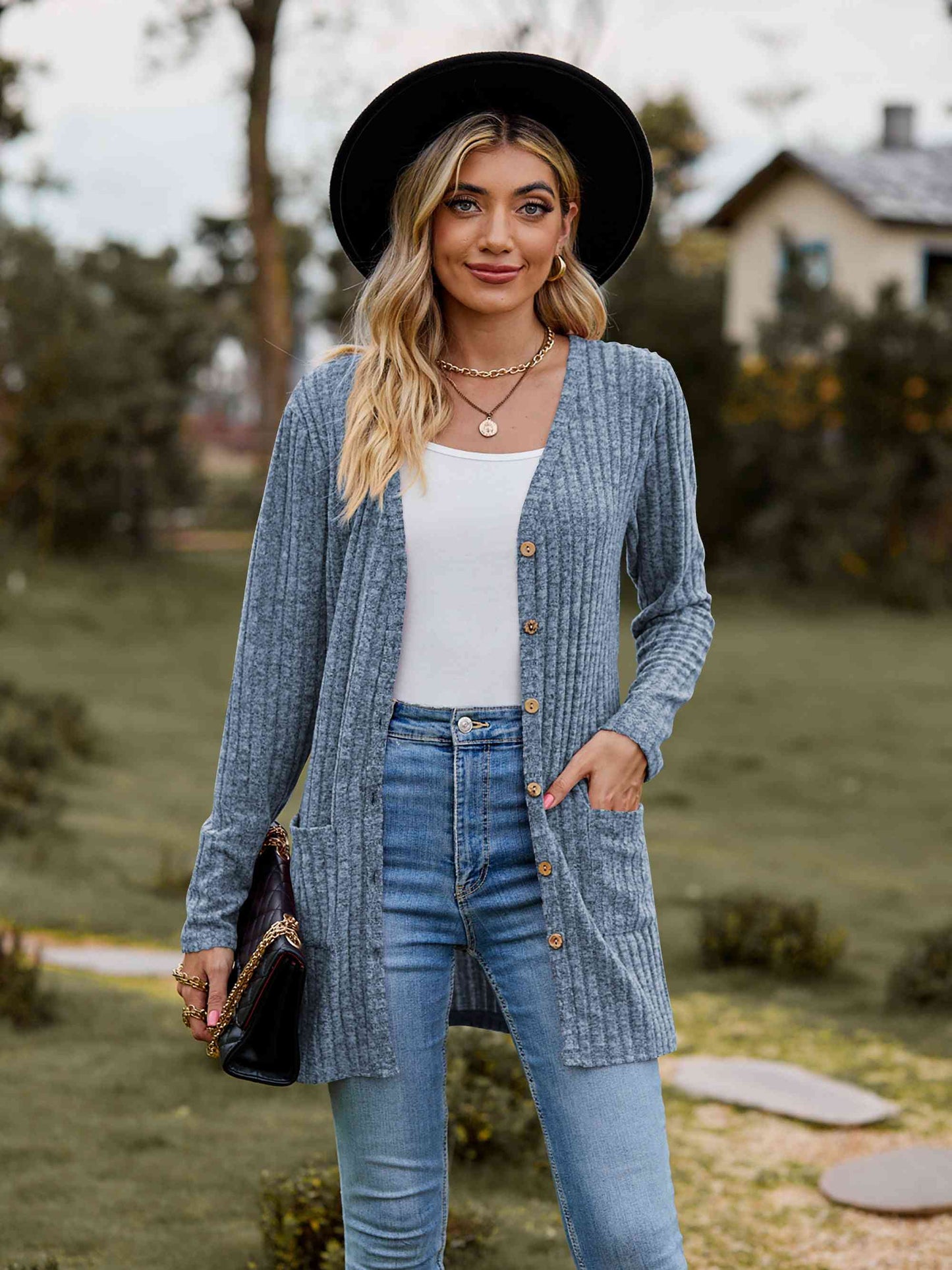 Fuzzy Soft Button Front Cardigan - 7 Color Options