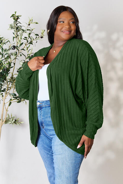 Lightweight Ribbed Cocoon Cardigan - 5 Color Options